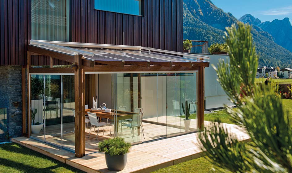 Pergola season by pircher m&m legno più Tende per pergolati in legno